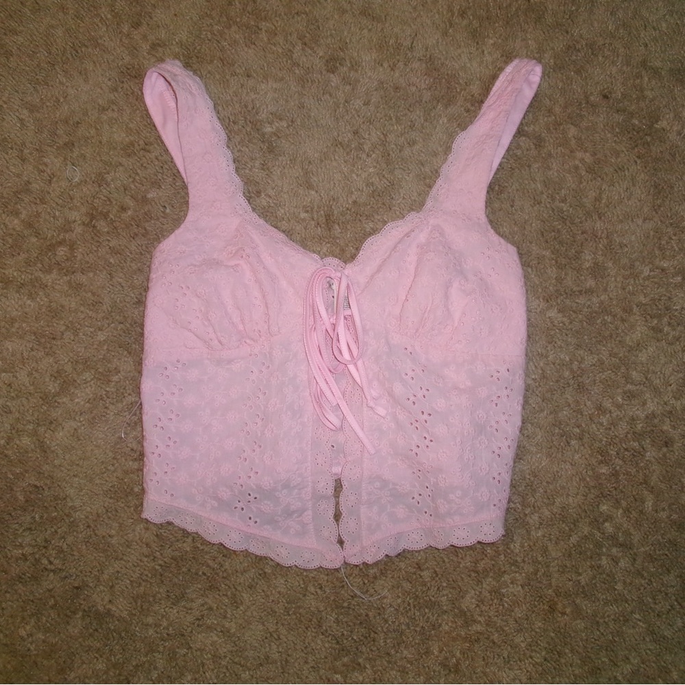 SOLD DO NOT BUY!- Aeropostale Pink Eyelet Top